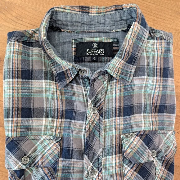 *Buffalo David Bitton 100% Cotton Men's Plaid Shirt - Size M - Picture 8 of 8
